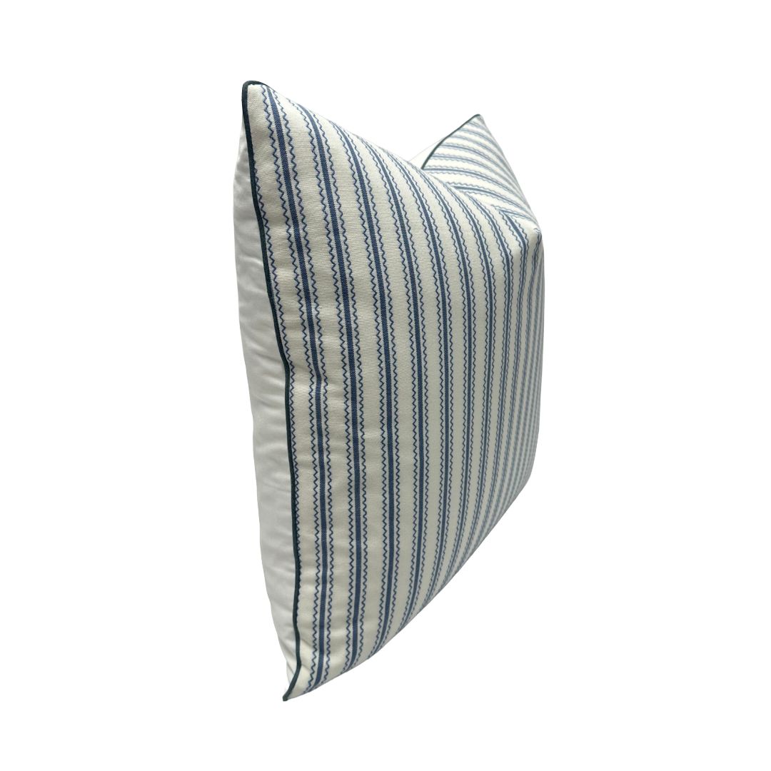 Schumacher - Birdie Ticking Stripe in Indigo