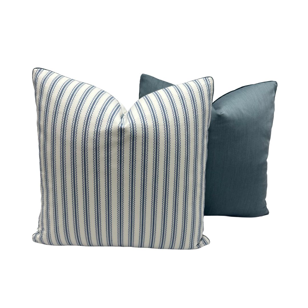 Schumacher - Birdie Ticking Stripe in Indigo
