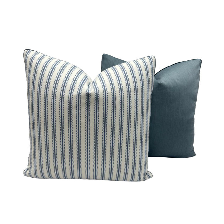 Schumacher - Birdie Ticking Stripe in Indigo