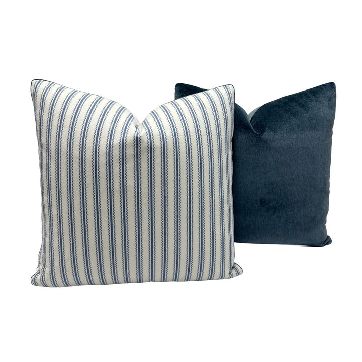 Schumacher - Birdie Ticking Stripe in Indigo