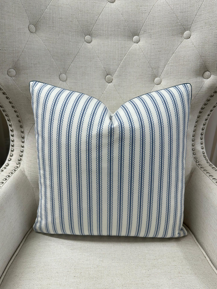 Schumacher - Birdie Ticking Stripe in Indigo