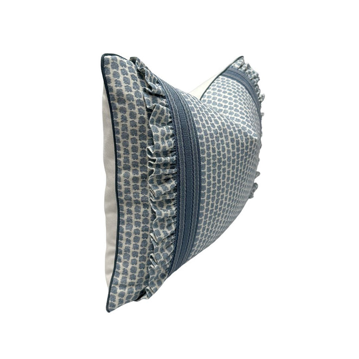 Lee Jofa - Kaya II in Sky with Tape Trim and Ruffle Tape