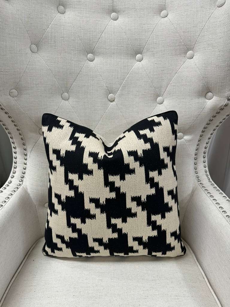 Midnight Houndstooth in Black