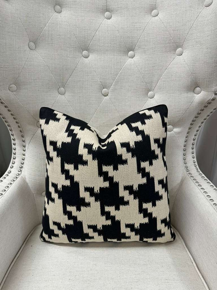 Midnight Houndstooth in Black