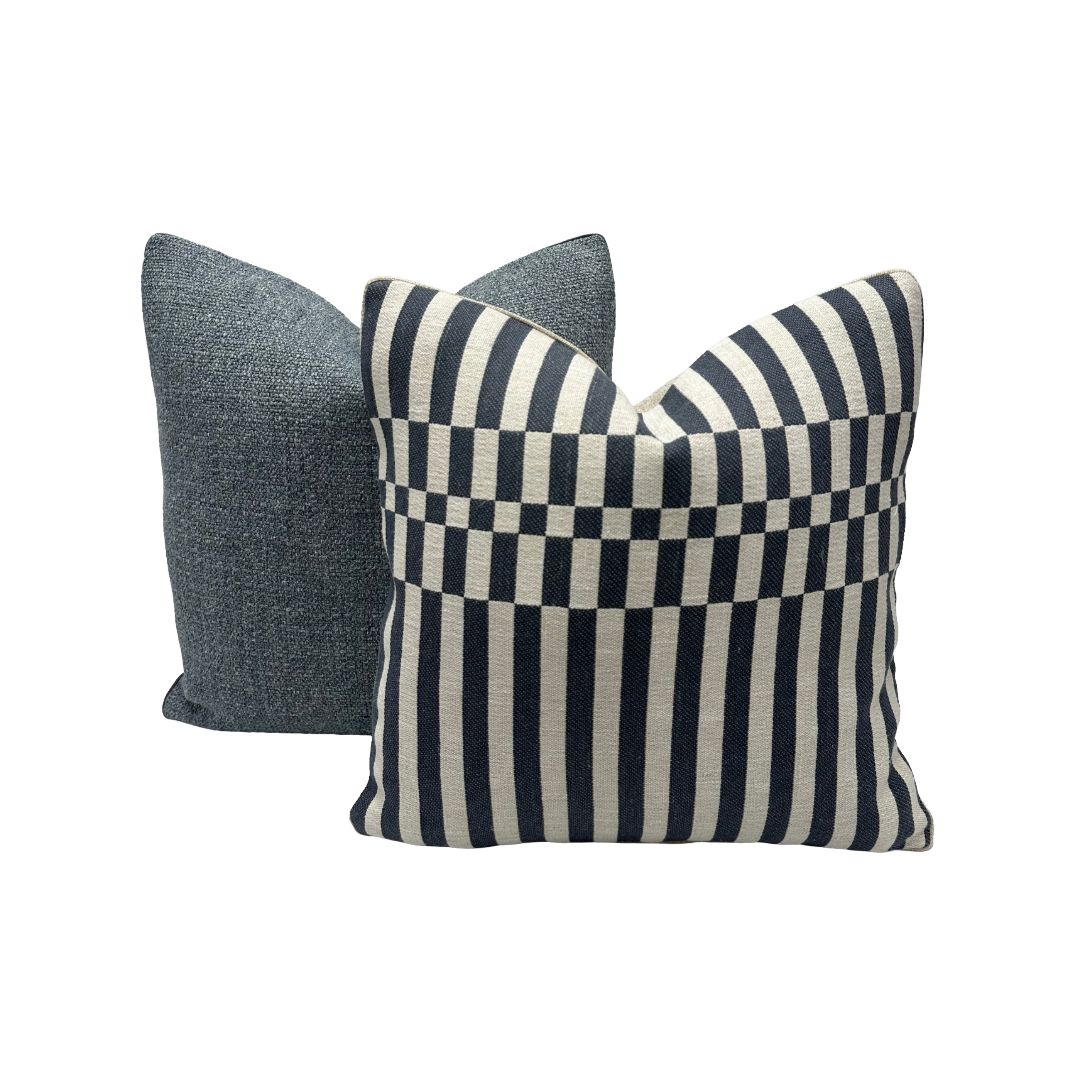 George Spencer - Check Stripe in Navy