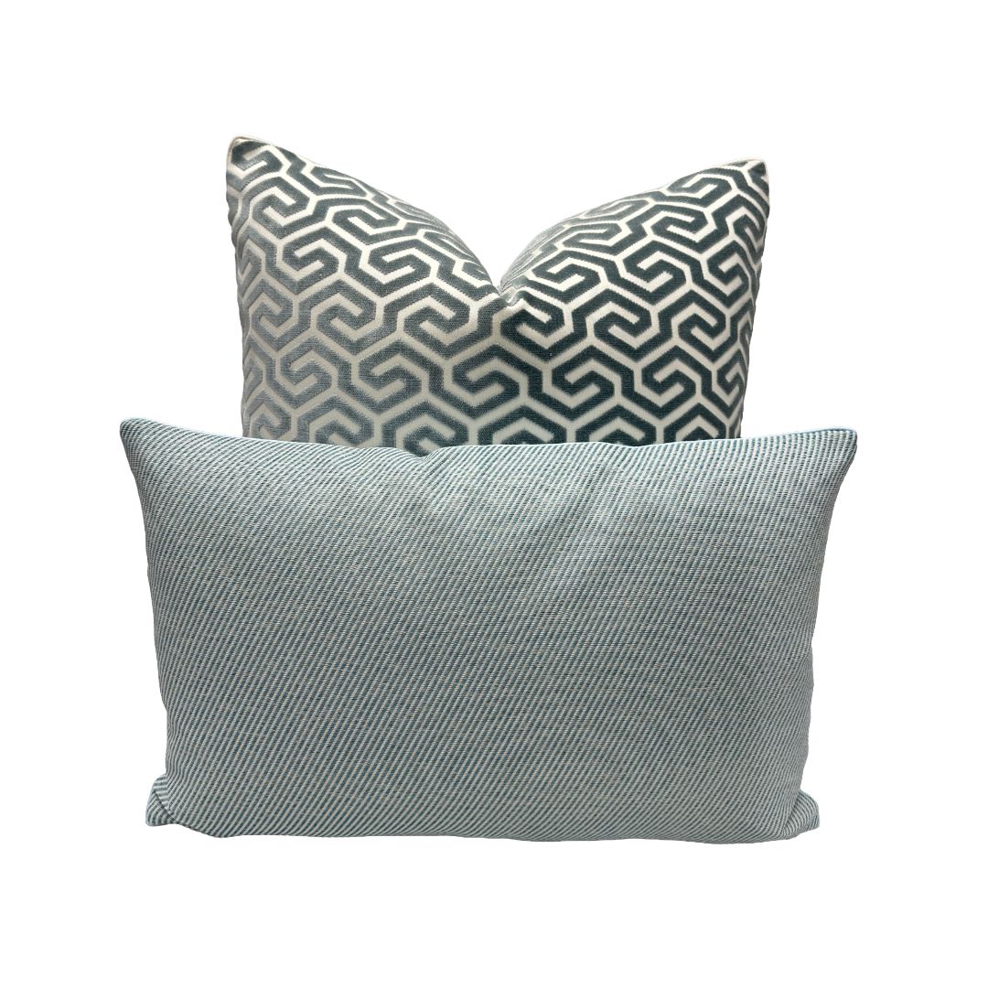 Schumacher - Bowery in Aqua