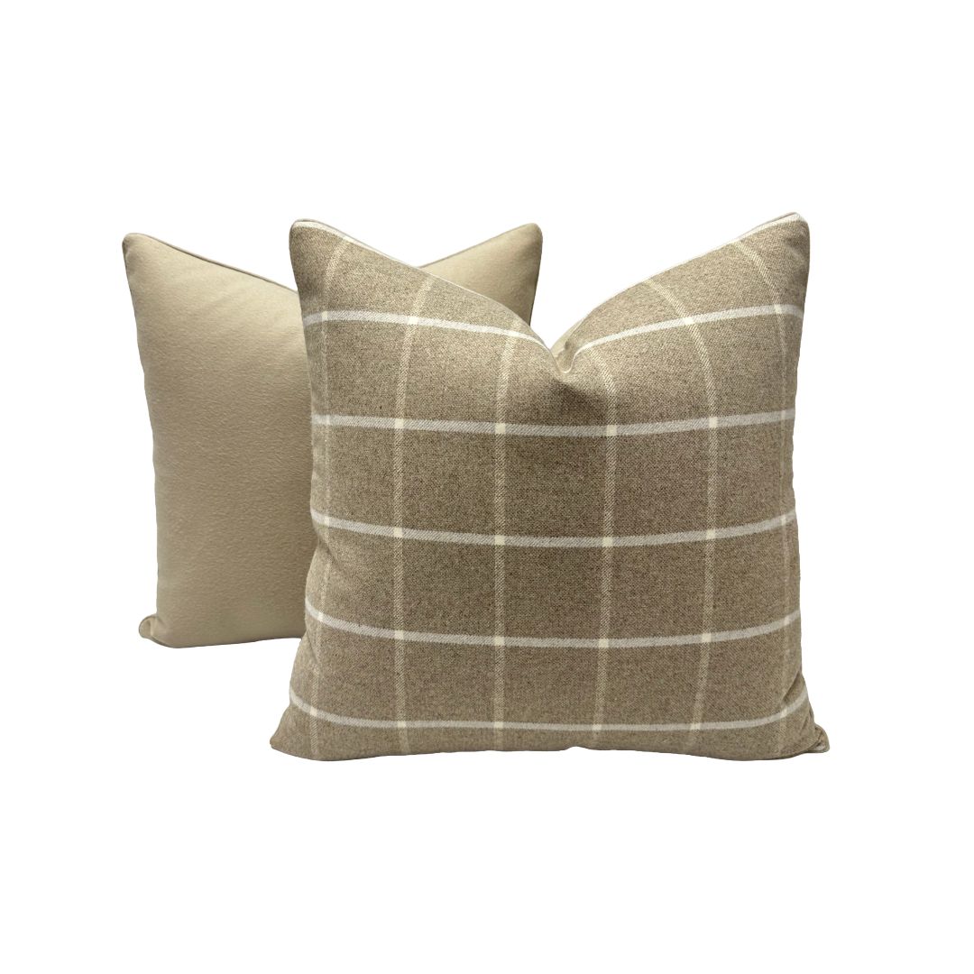 Somerset Windowpane in Taupe