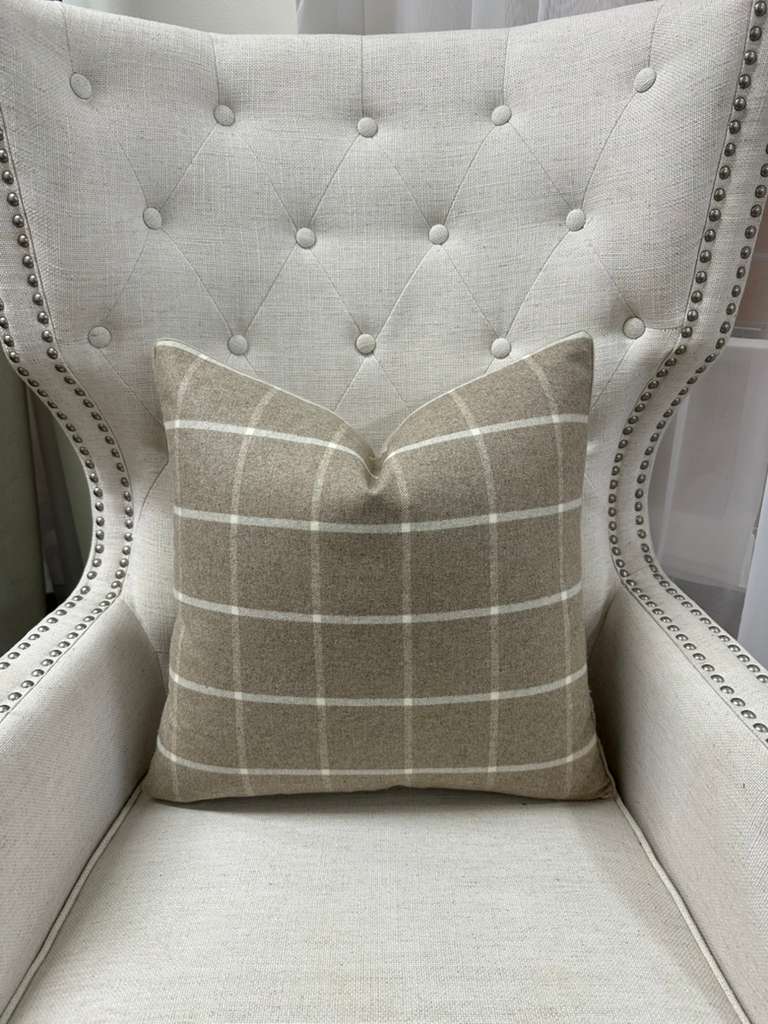 Somerset Windowpane in Taupe
