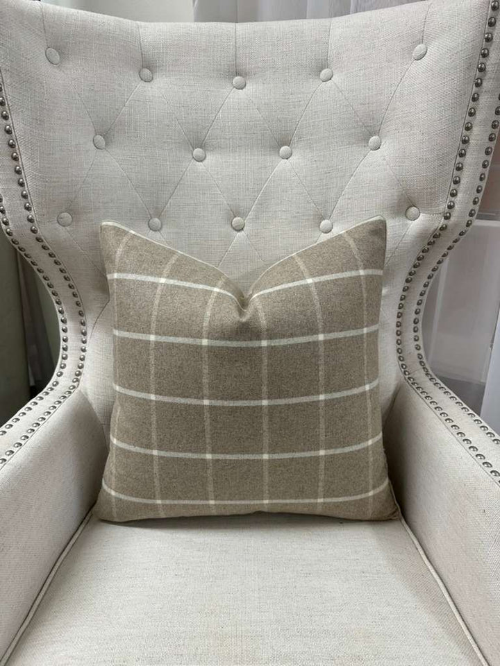 Somerset Windowpane in Taupe