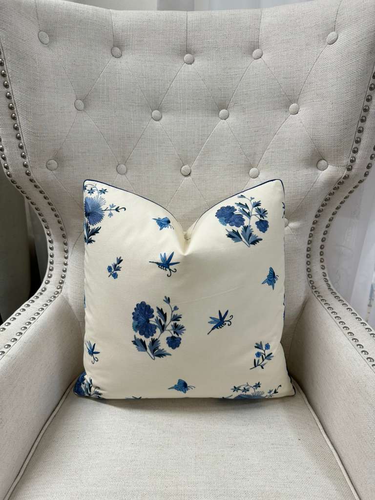 Carleton V - Porcelain Floral Toss in Indigo/Cream