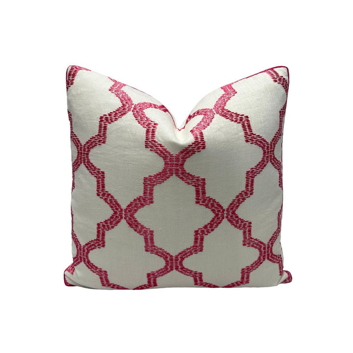 Schumacher - Tangier Embroidery in Peony