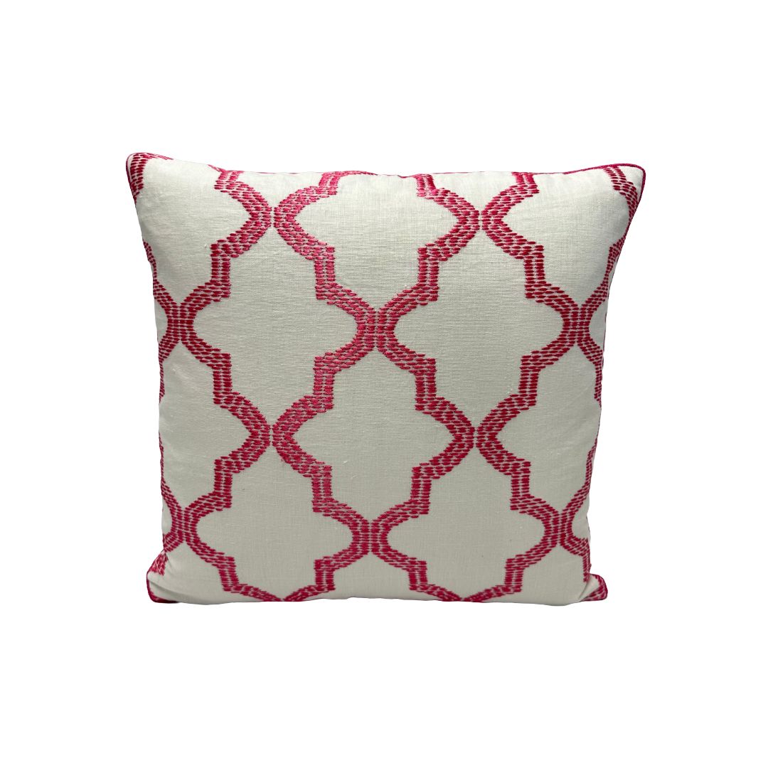 Schumacher - Tangier Embroidery in Peony