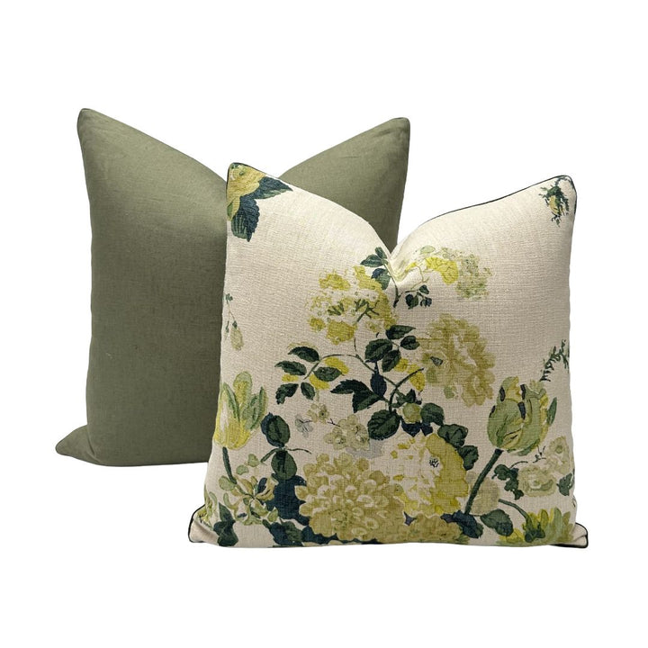 Clarence House - Dahlia Hand Block in Green