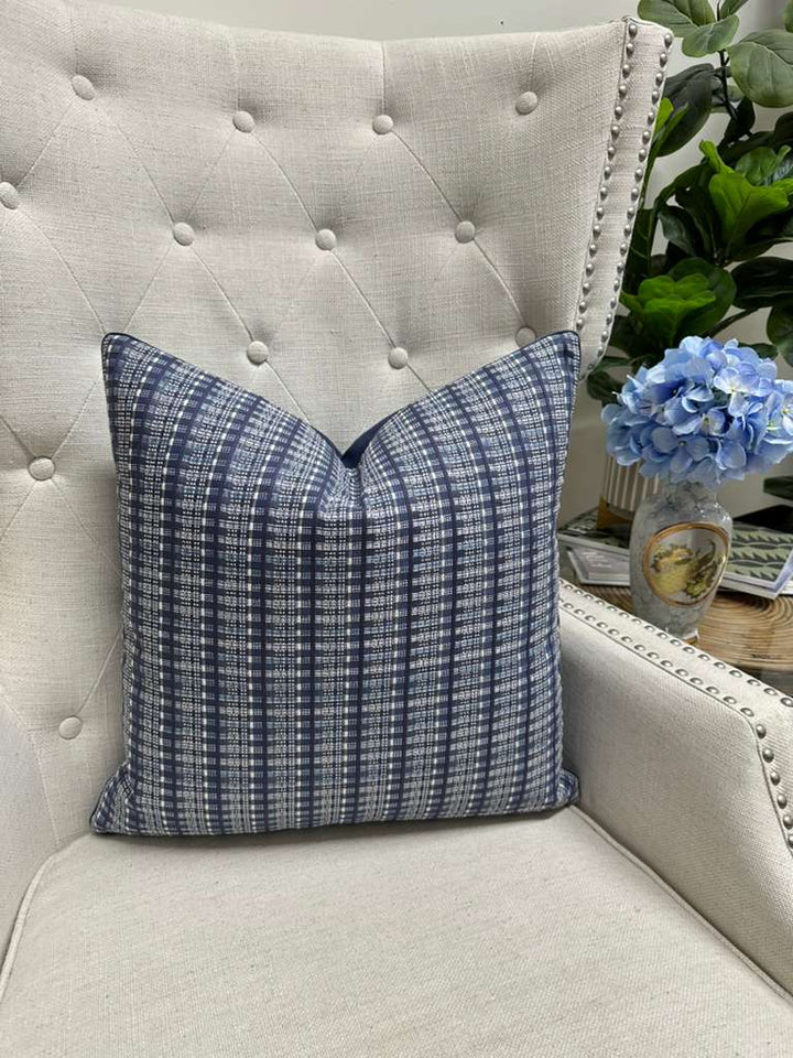 Schumacher - Zealand Check in Denim