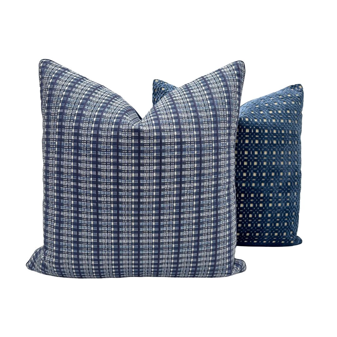 Schumacher - Zealand Check in Denim