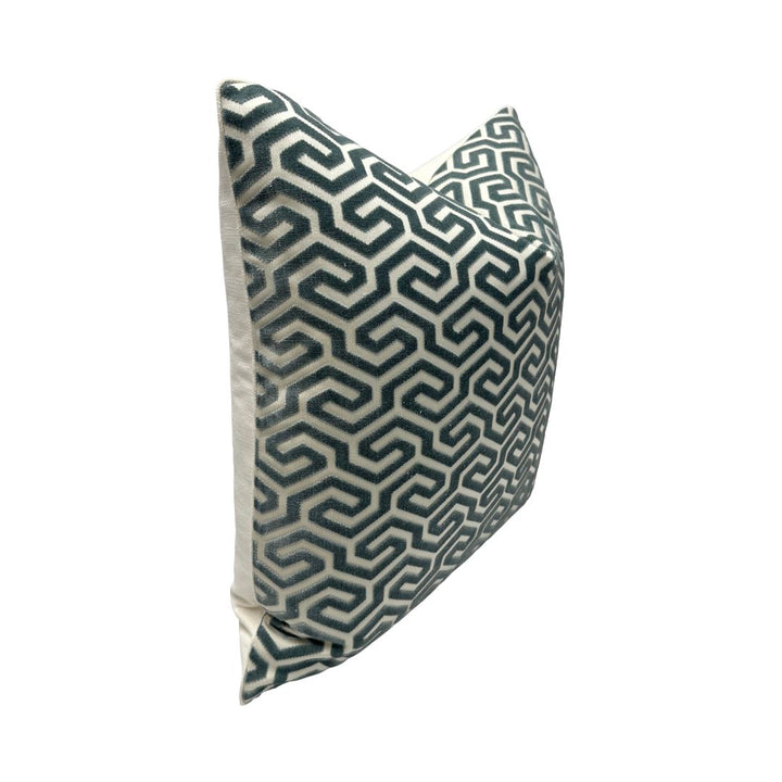 Schumacher - Ming Fret Velvet in Mineral