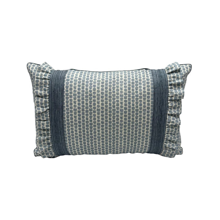 Lee Jofa - Kaya II in Sky with Tape Trim and Ruffle Tape