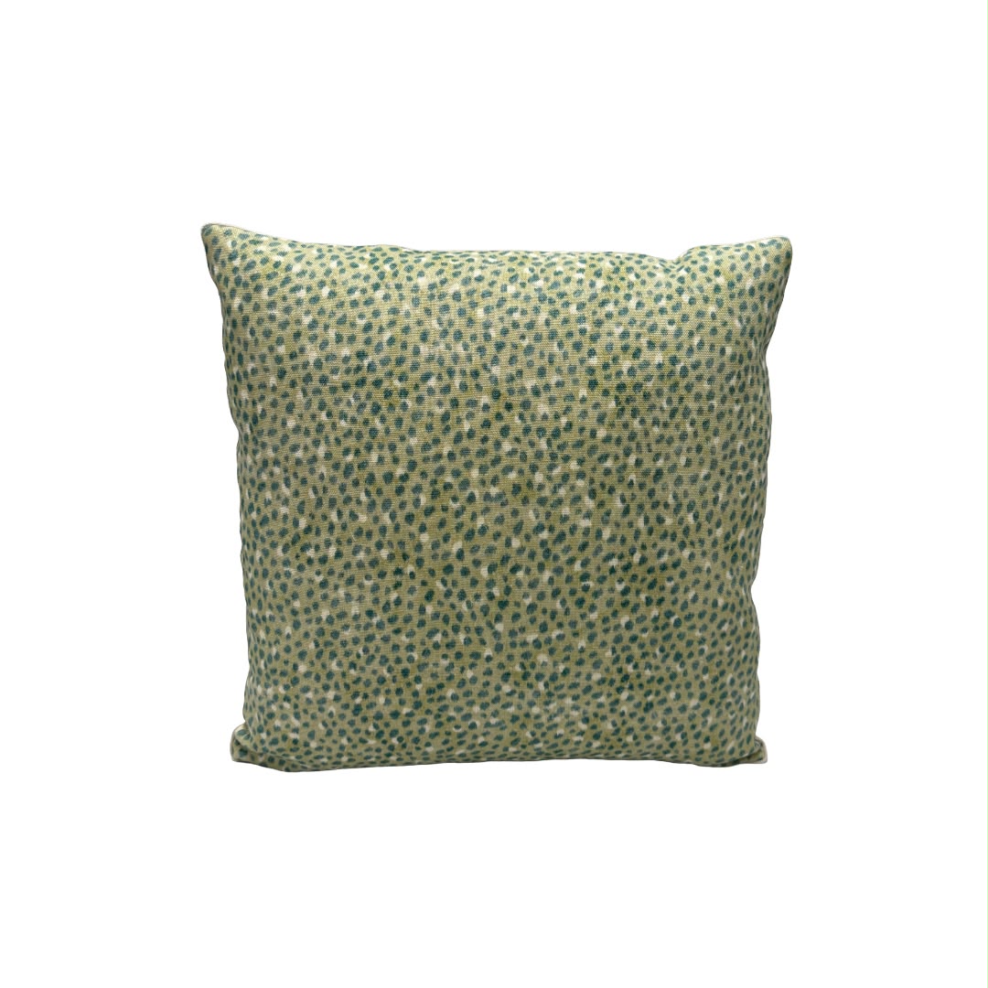 Fret Fabrics - Cheetah in Teal on Celadon