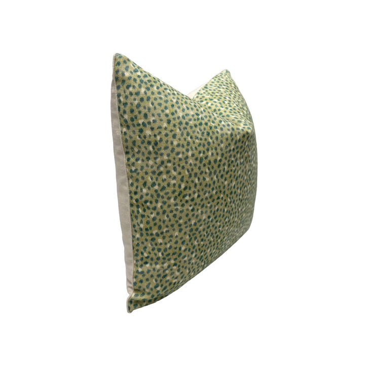 Fret Fabrics - Cheetah in Teal on Celadon