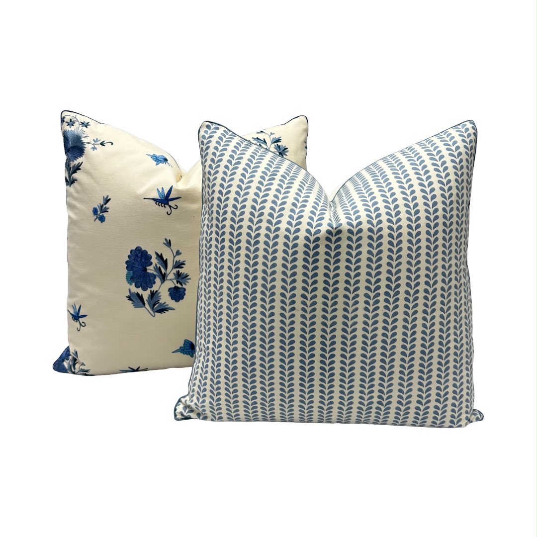 Schumacher + Molly Mahon - Bindi Hand Block Print in Blue