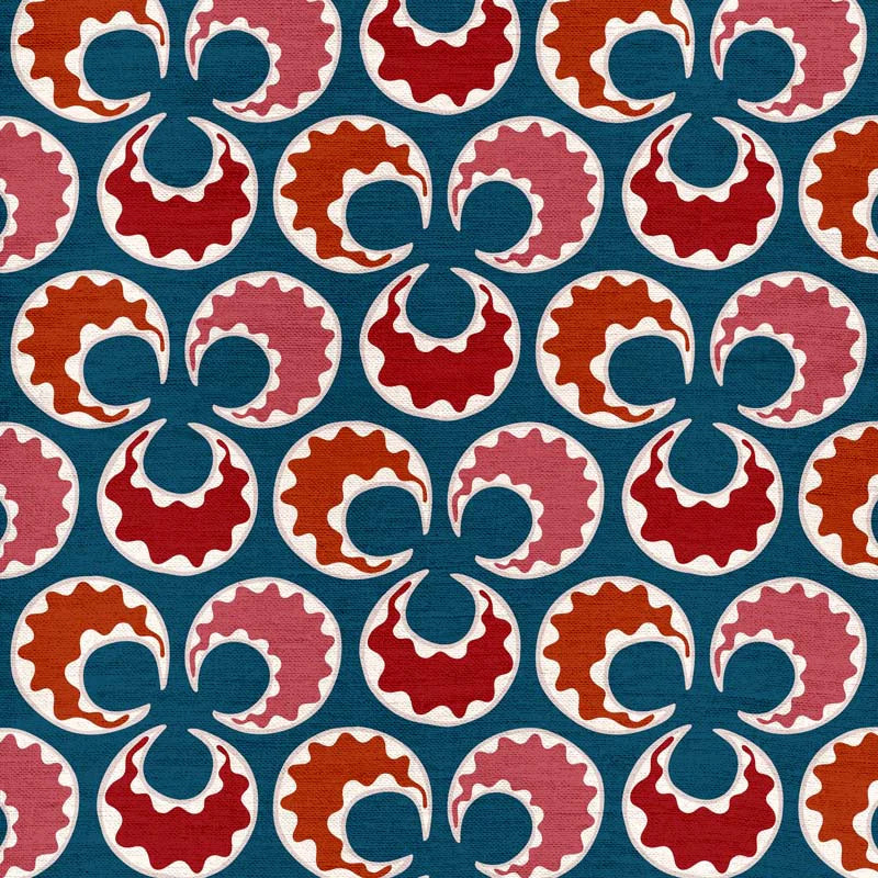 Ottoline - Chintamani Fun in Blue & Reds