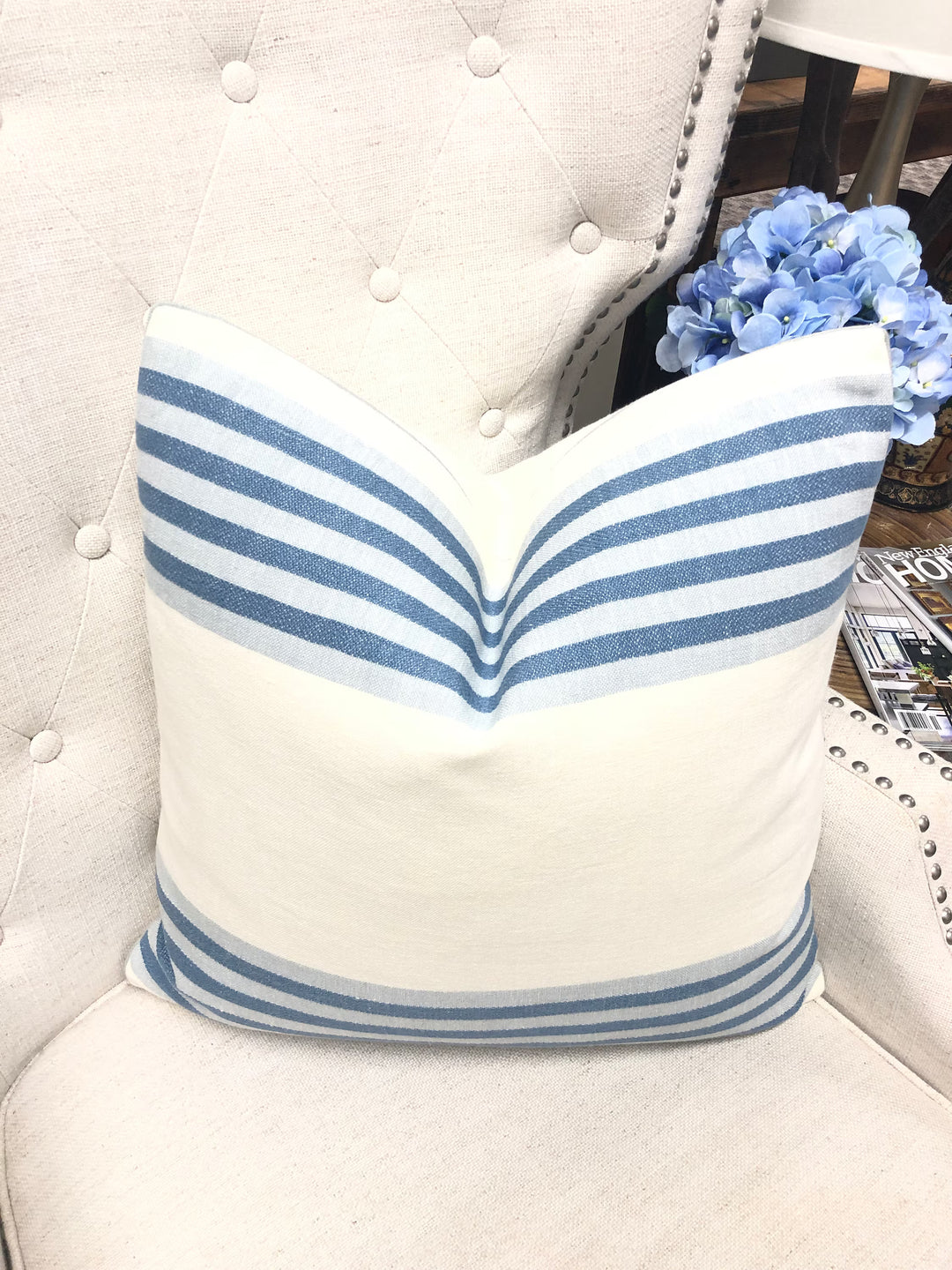 Cowtan & Tout - Seacliff Stripe in Blue/White