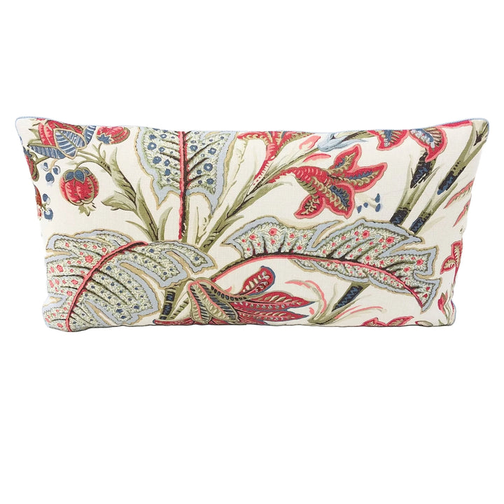 Colefax & Fowler - Paisley Leaf in Tomato/Aqua