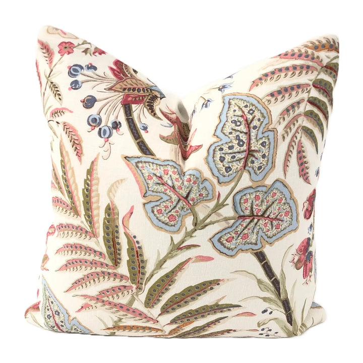 Colefax & Fowler - Paisley Leaf in Tomato/Aqua