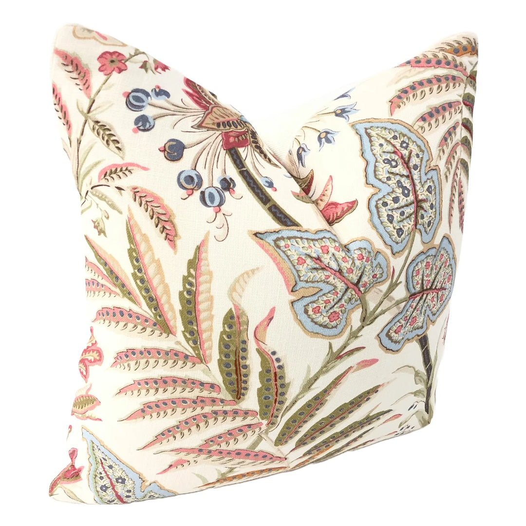 Colefax & Fowler - Paisley Leaf in Tomato/Aqua