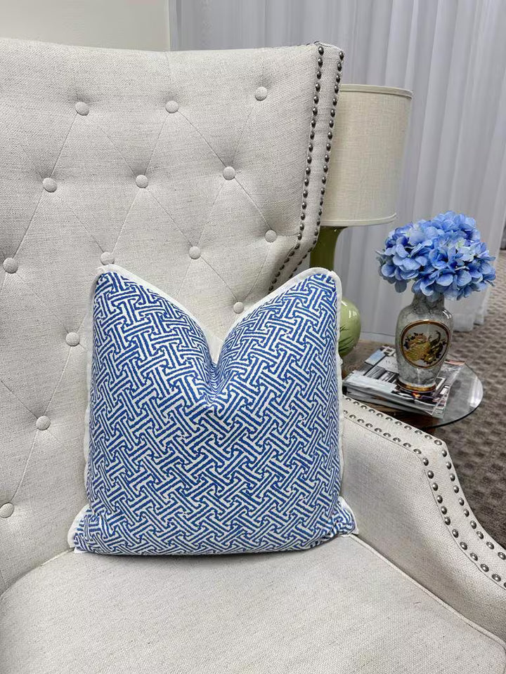Quadrille - Java Java in French Blue on White
