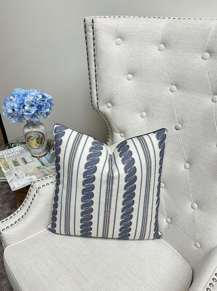 Carolina Irving - Menerbes Stripe in Indigo Ecru