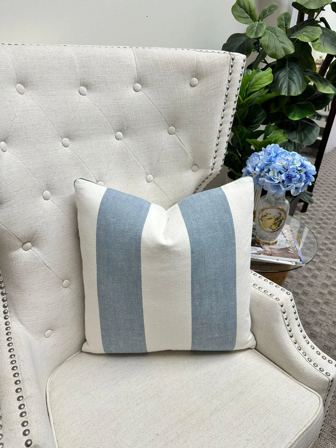 Modern Stripe in Sky Blue