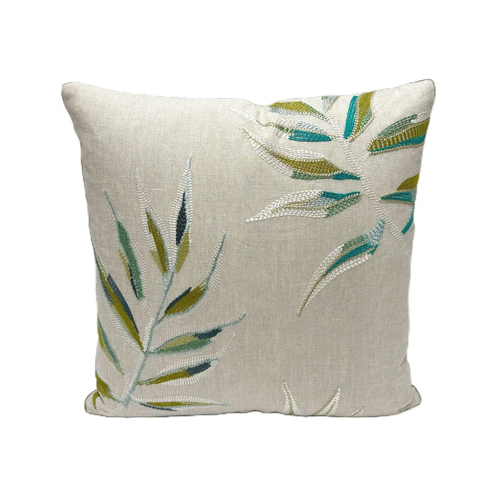 Palms Embroidery in Greens