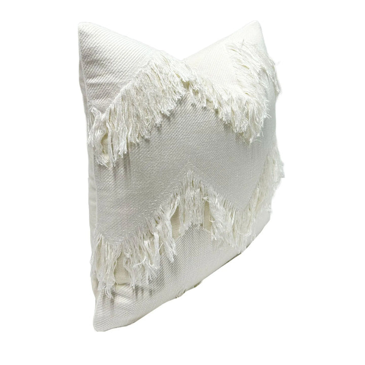 Chevron Fringe Weave in White