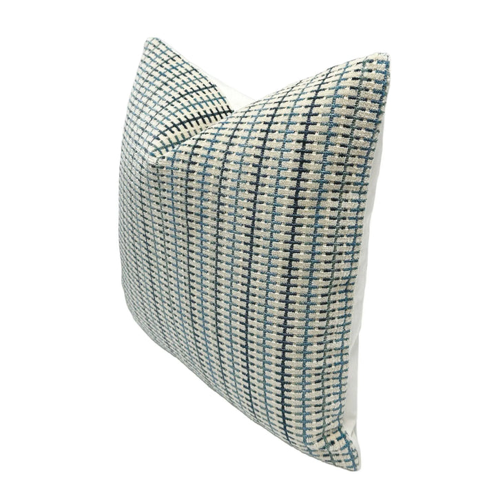 Striped Grid in Blue/Beige