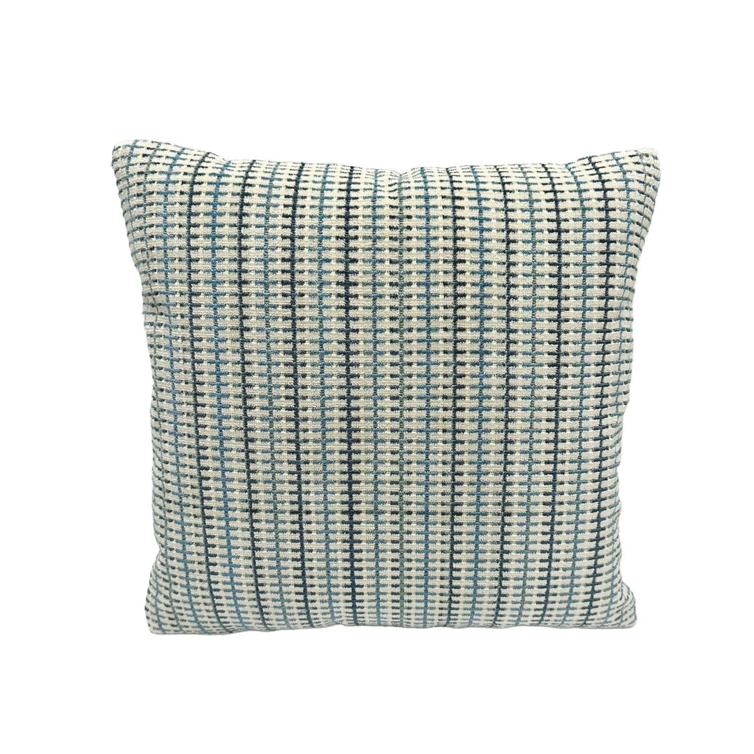 Striped Grid in Blue/Beige