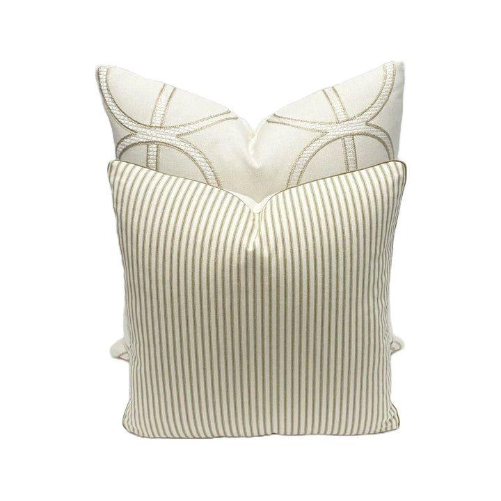 Magnolia Fabrics - Berlin Ticking Stripe in Driftwood
