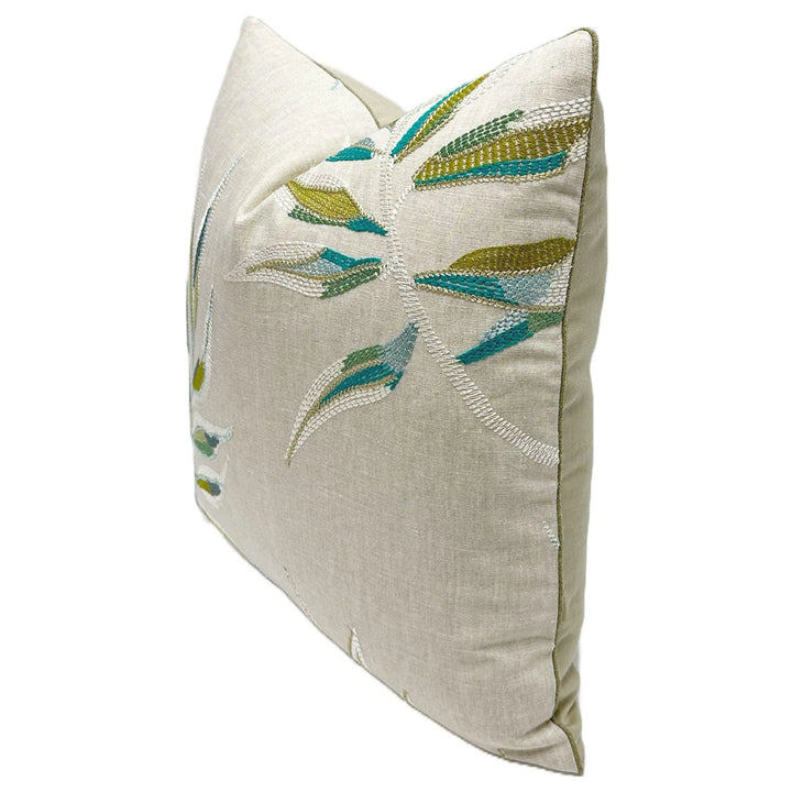 Palms Embroidery in Greens
