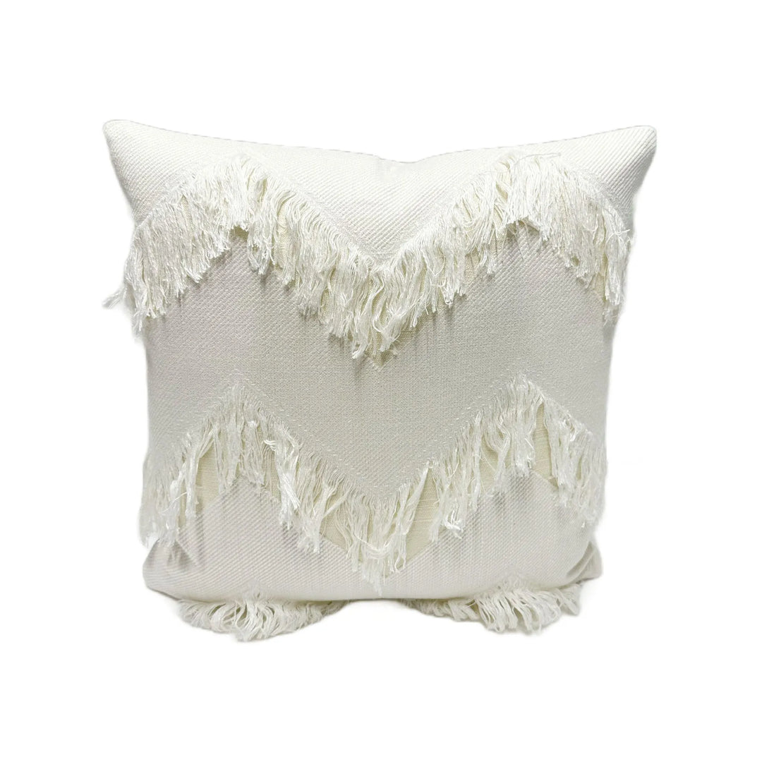 Chevron Fringe Weave in White