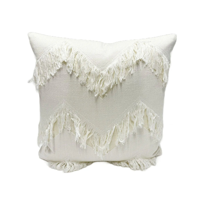 Chevron Fringe Weave in White
