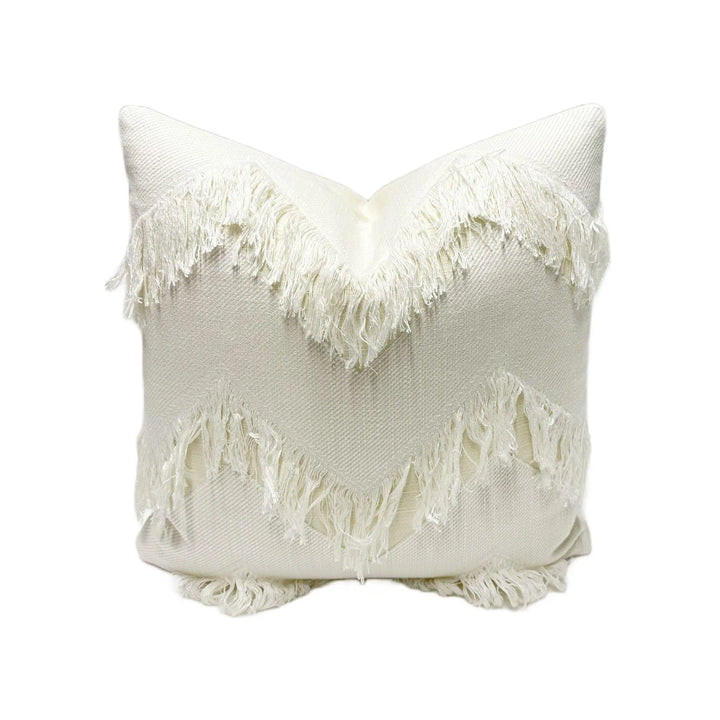 Chevron Fringe Weave in White