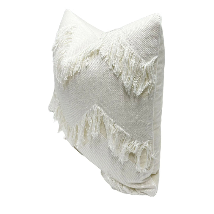 Chevron Fringe Weave in White