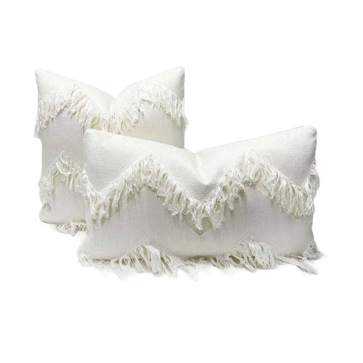 Chevron Fringe Weave in White