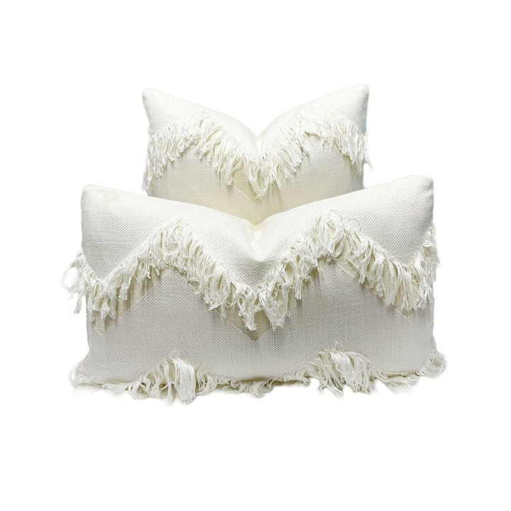 Chevron Fringe Weave in White