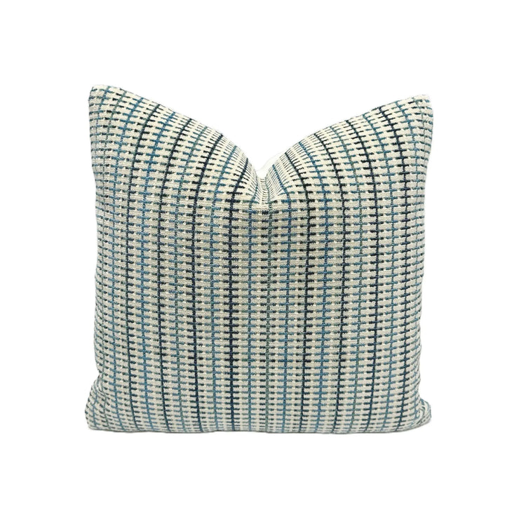 Striped Grid in Blue/Beige