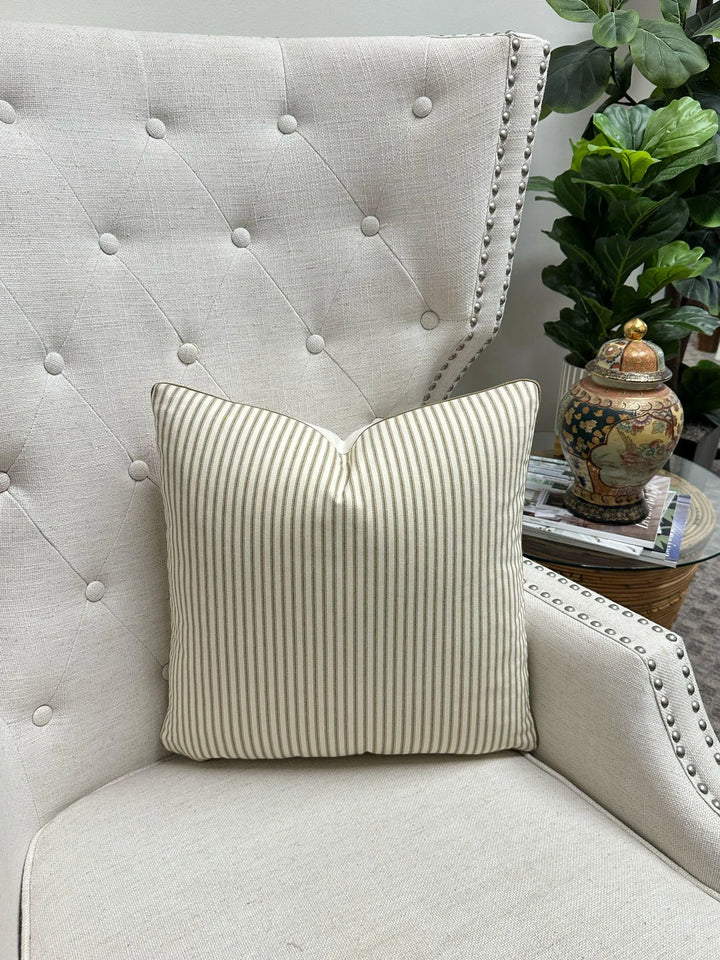 Magnolia Fabrics - Berlin Ticking Stripe in Driftwood