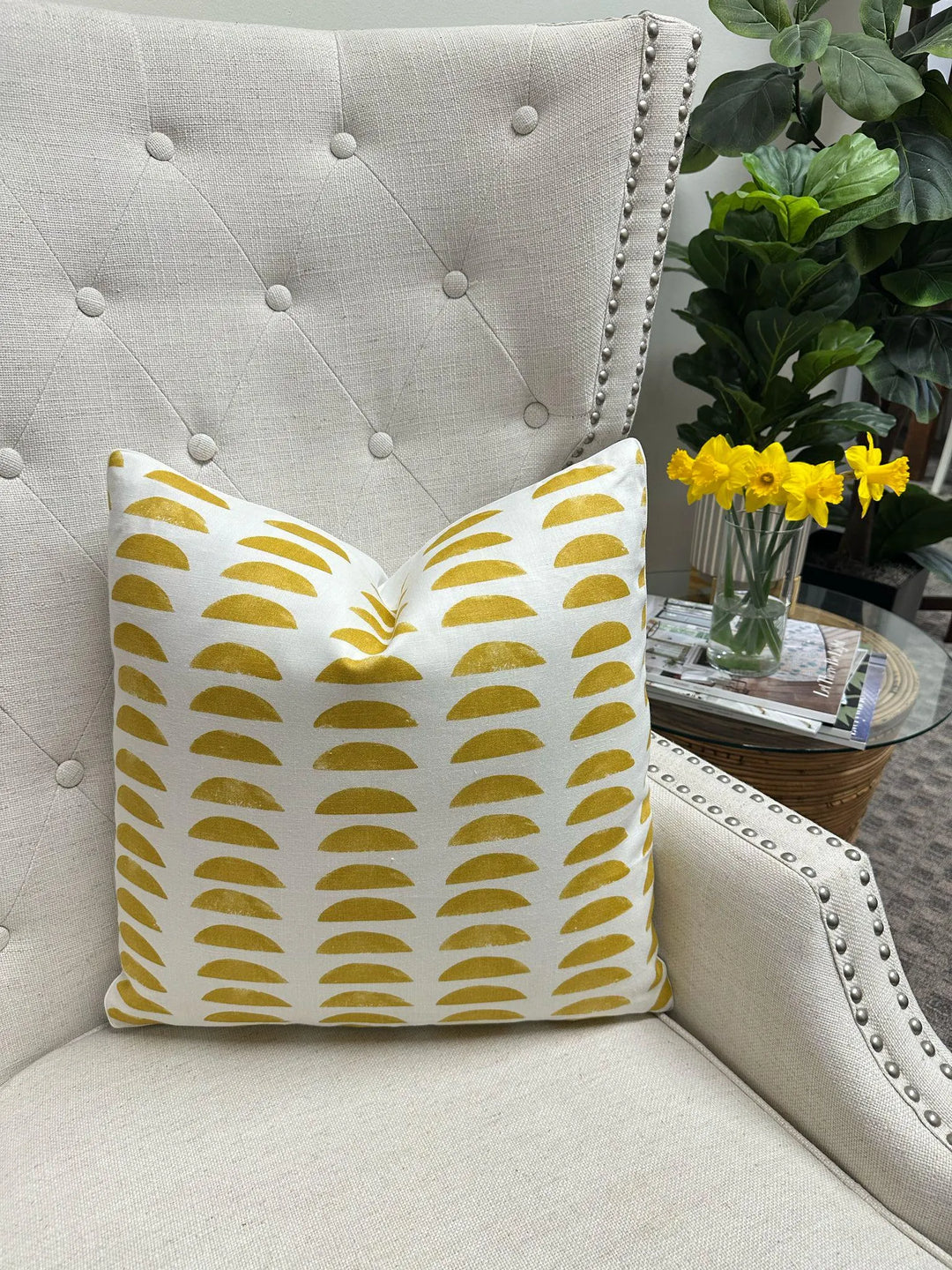 Rebecca Atwood, Hills Fabric in Goldenrod