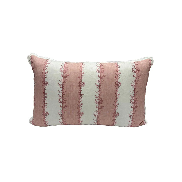 Thistle Stripe Embroidery in Blush Pink