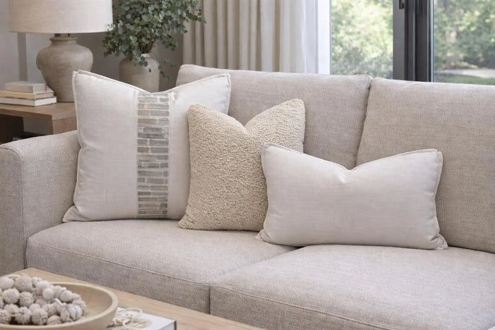 Warm Neutral Retreat – Set of 3 Designer Pillow Covers