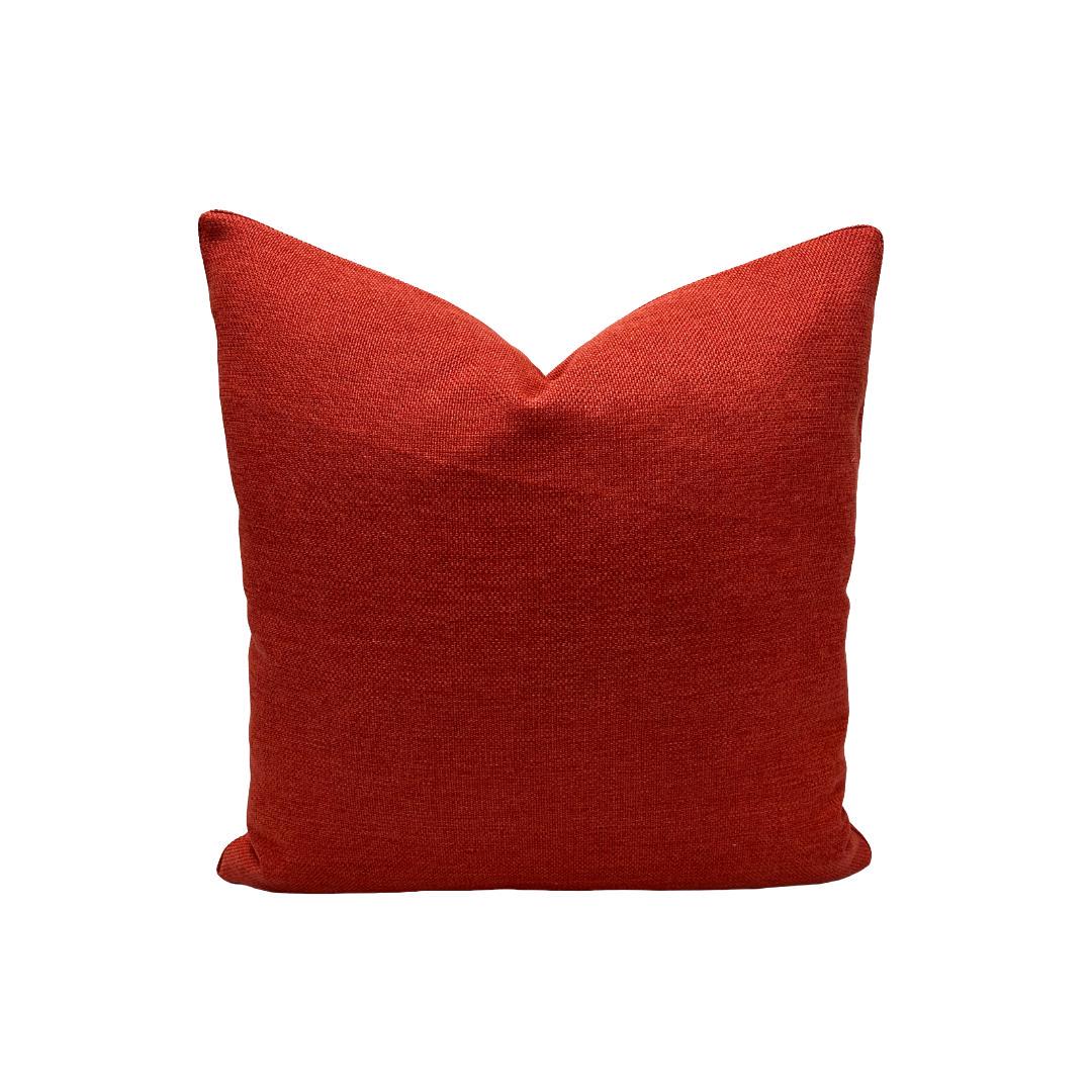 Heavyweight Plain Linen in Burt Orange
